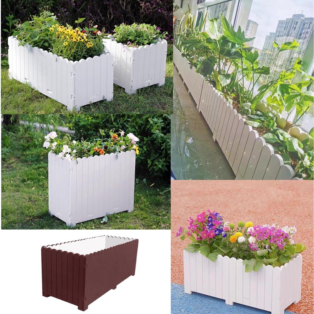 Waterproof Pasu Bunga Plastik Planter Box Planter Flower Pot Rak Bunga ...