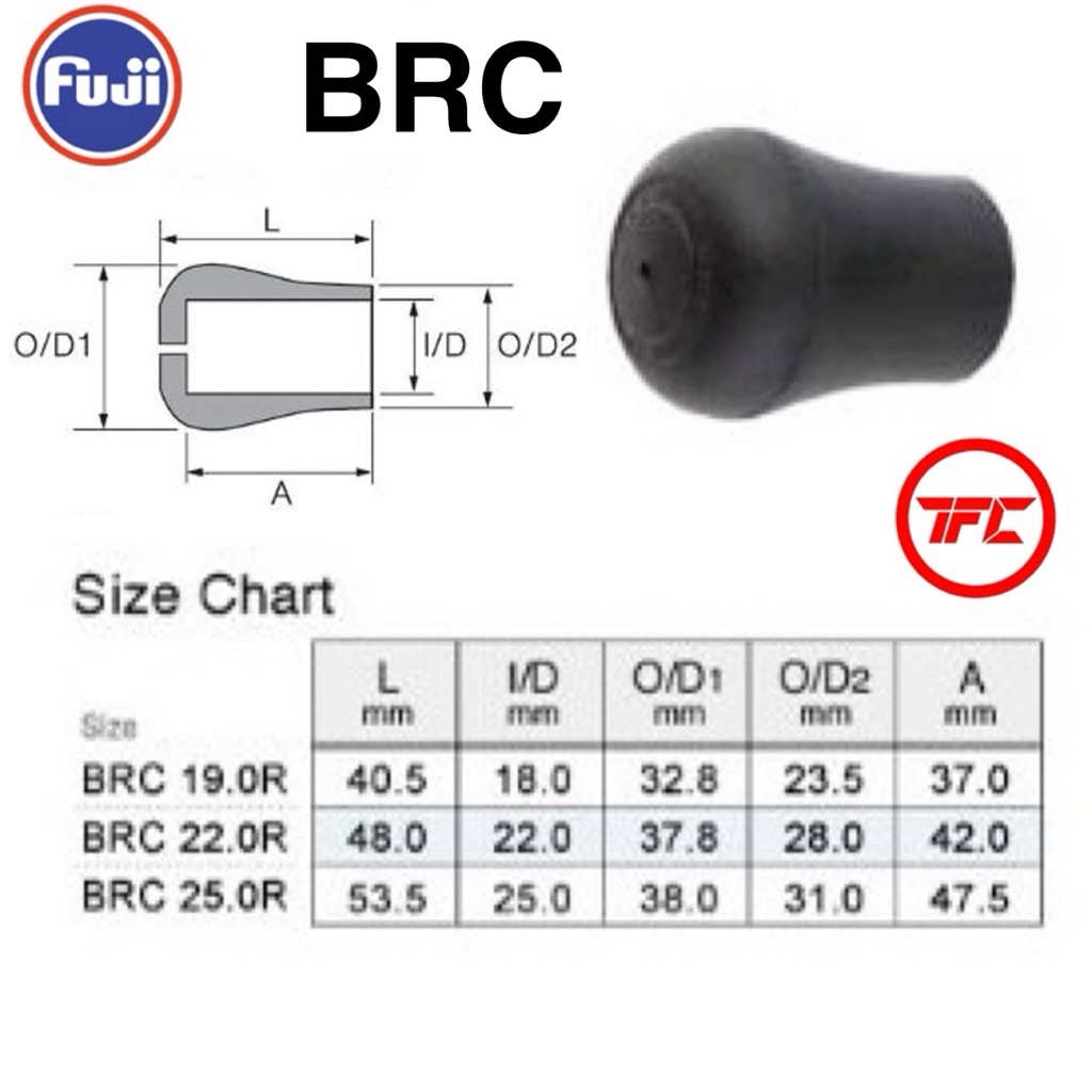 FUJI Rubber Butt Cap BRC Gimbal Butt Cap GRC ERC GC Economy Cover Rod ...