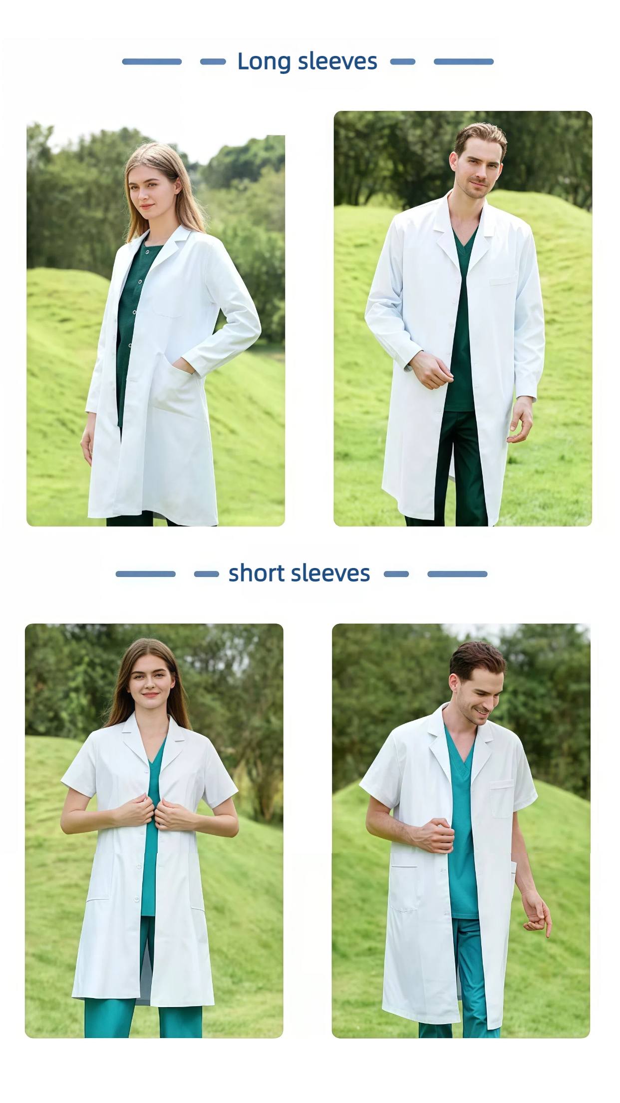 Ready stock lab coat white coat-short sleeve doctor uniform doctor coat ...