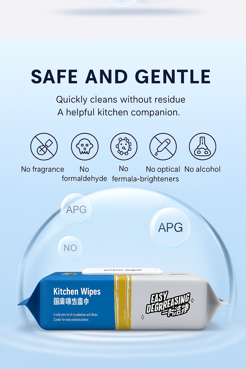 [1 PACK 80PCS] Kitchen Cleaning Wipes / Tisu Dapur Basah | Strong Stain ...