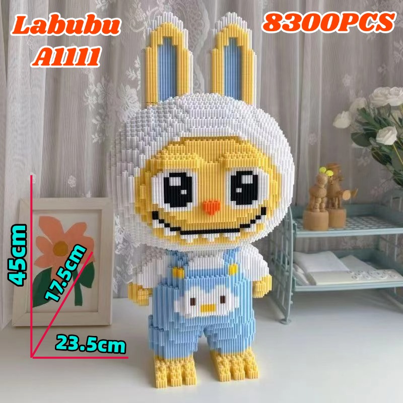 （In stock ）45cm labubu 3D stereo Assembly building Block Educational ...