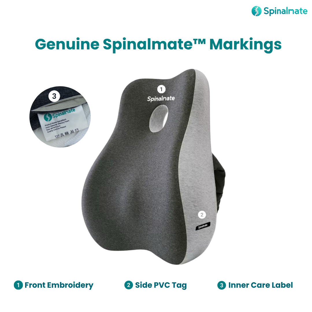 Spinalmate Premiere Ergonomic Spine Support Combo Cushion - Back Waist ...