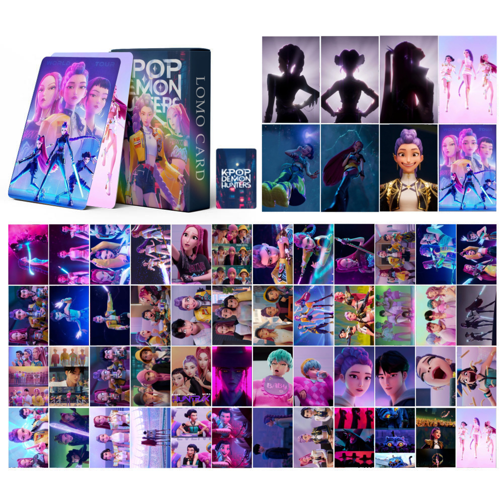 30pcs/55pcs/92pcs K-POP Demon Hunter Holographic LOMO Cards HUNTRIX ...