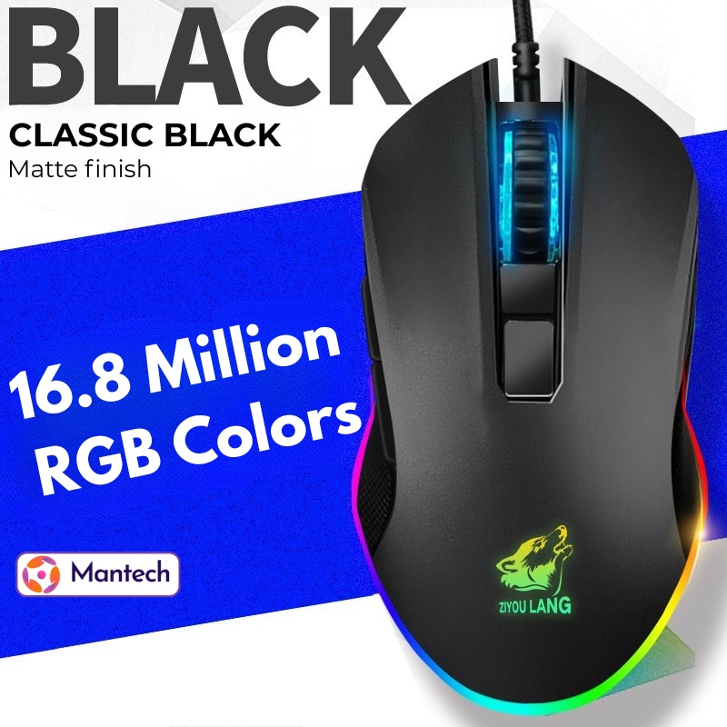 Free Wolf V1 Wired Gaming Mouse | 7 Buttons | 3200 DPI Adjustable | LED ...
