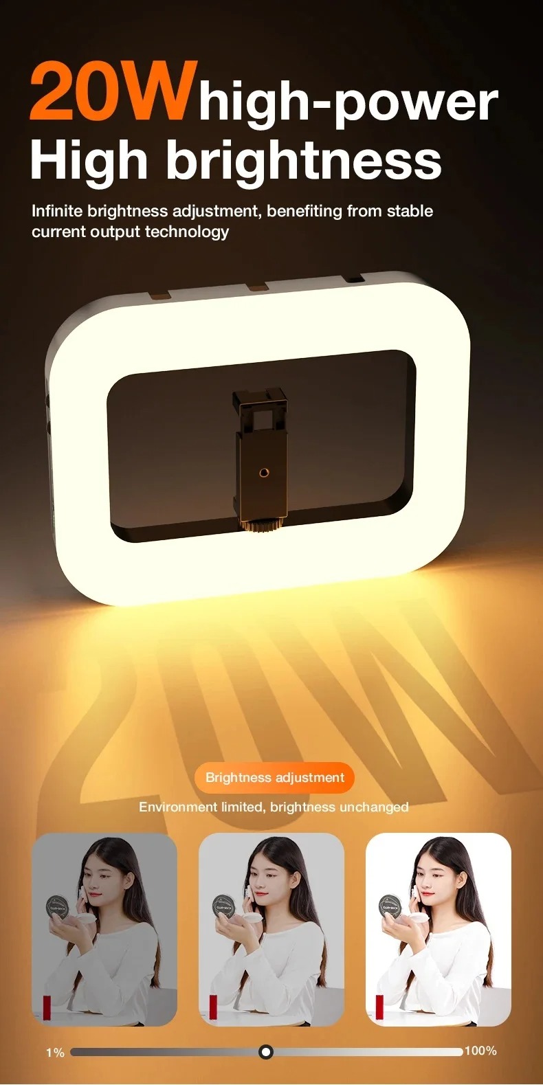 Handheld Ring Three-Color Softlight Photography Fill Light with 2m ...