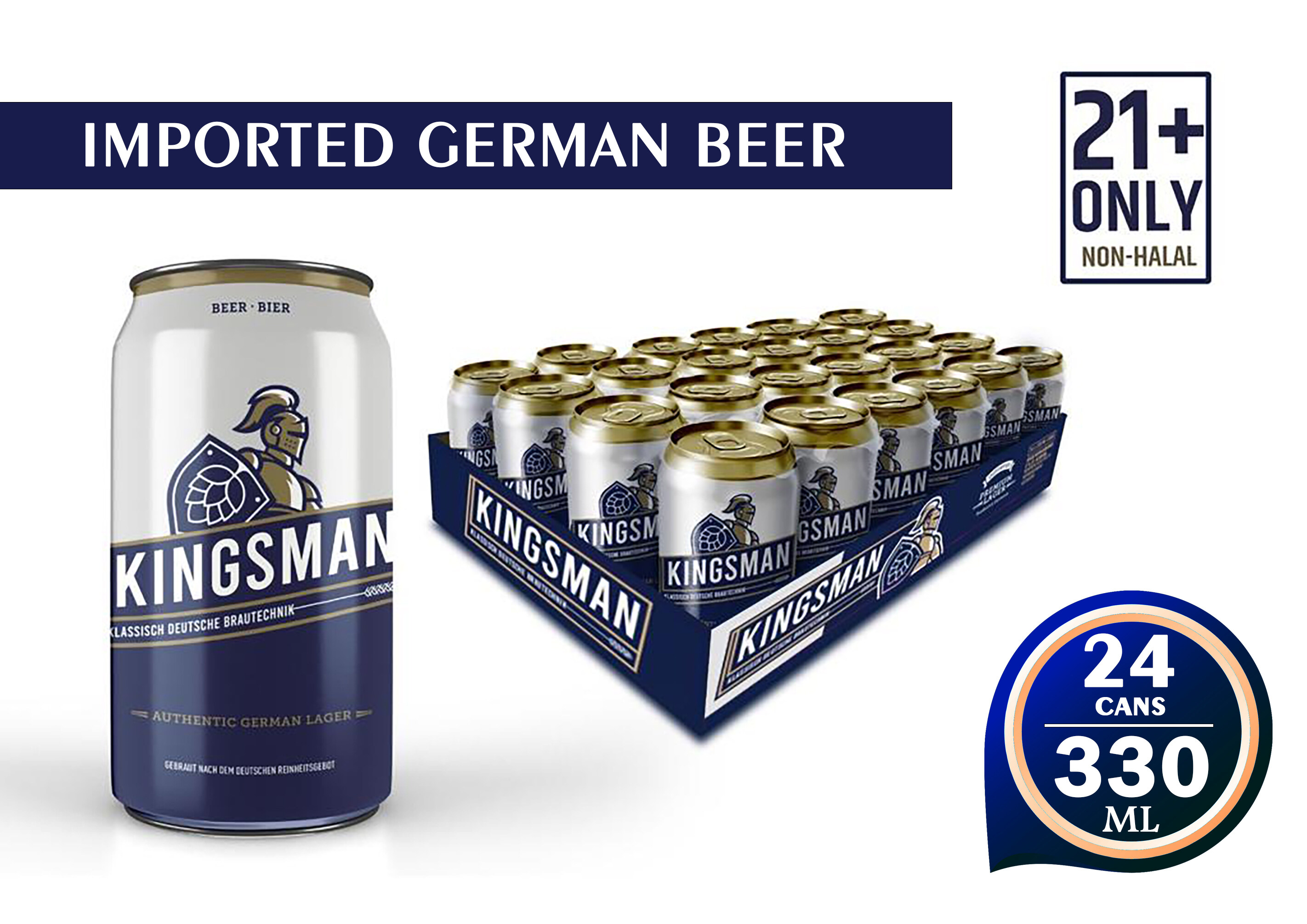 Kingsman Authentic German Lager 330ML (Expiry: April 2027) | Shopee ...