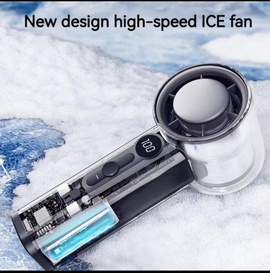 Portable Handheld and Turbo Fan with Ice Cooling $ Plate Mini Travel ...