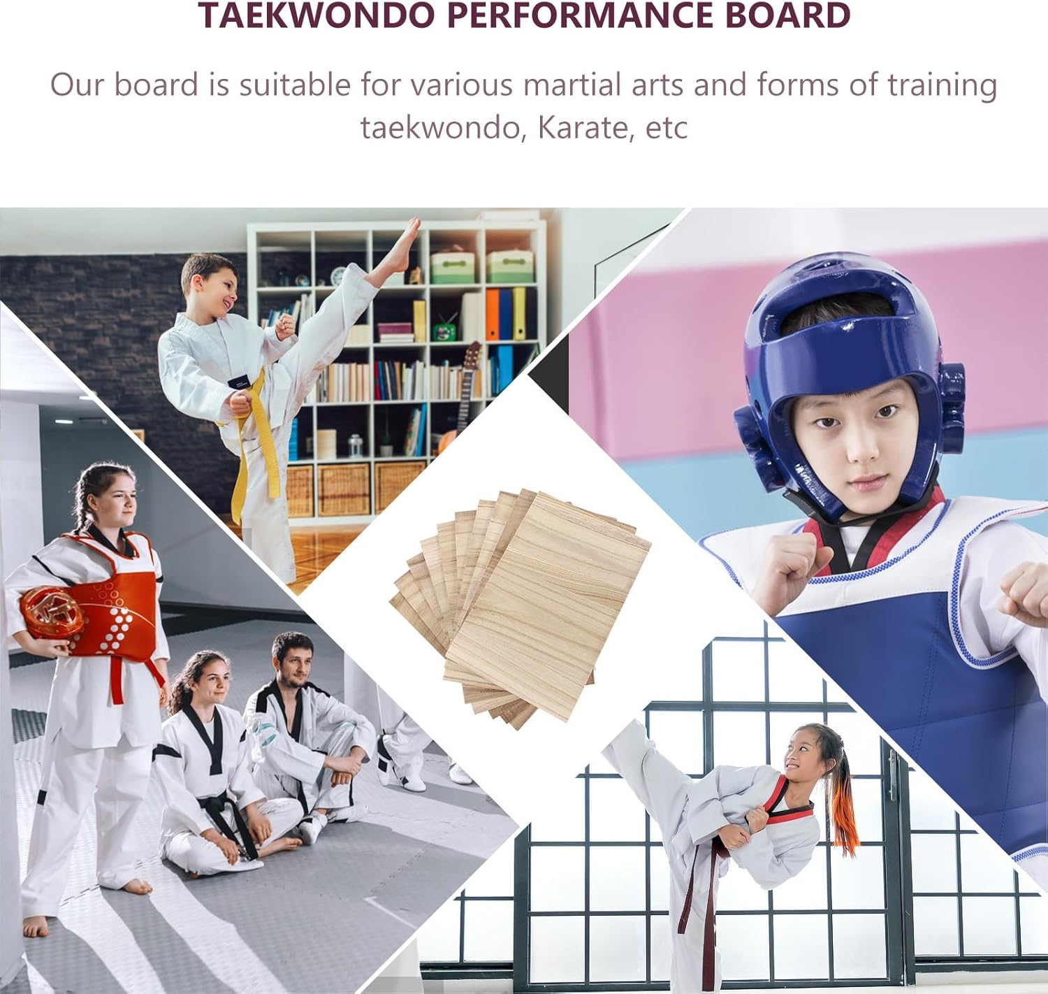 3H Papan Taekwondo Performance Board Karate Kayu Breaking Board Kicking ...