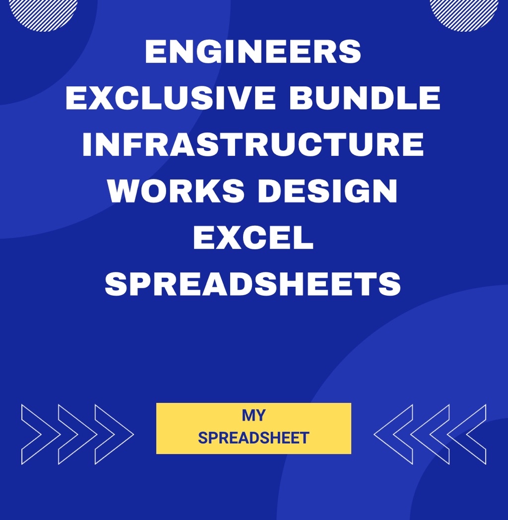 Engineers exclusive bundle infrastructure works design excel ...