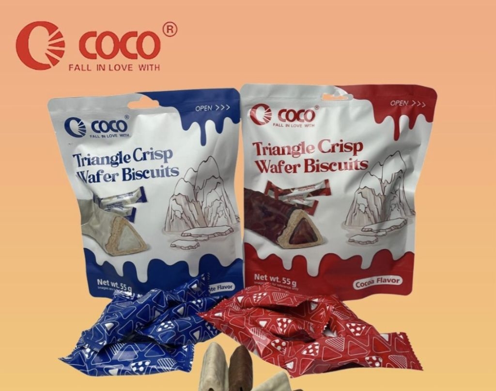 Coco Fall In Love With Triangle Crisp Wafer Biscuits [55g] Cocoa ...