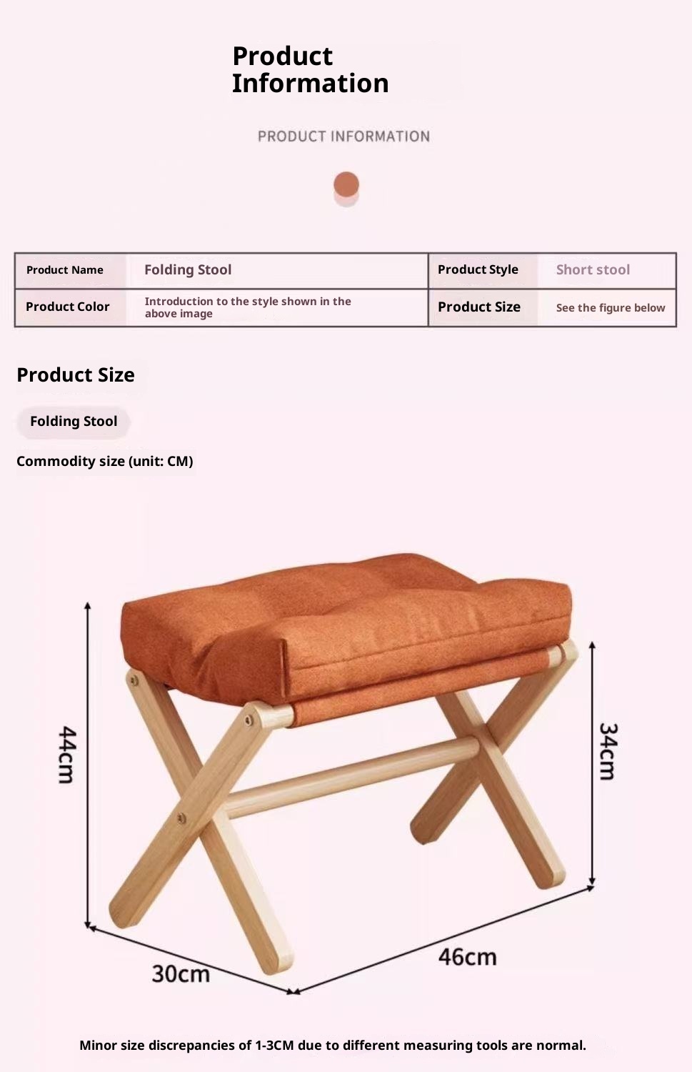 Solid wood folding stool, rest foot mat, living room folding couch ...