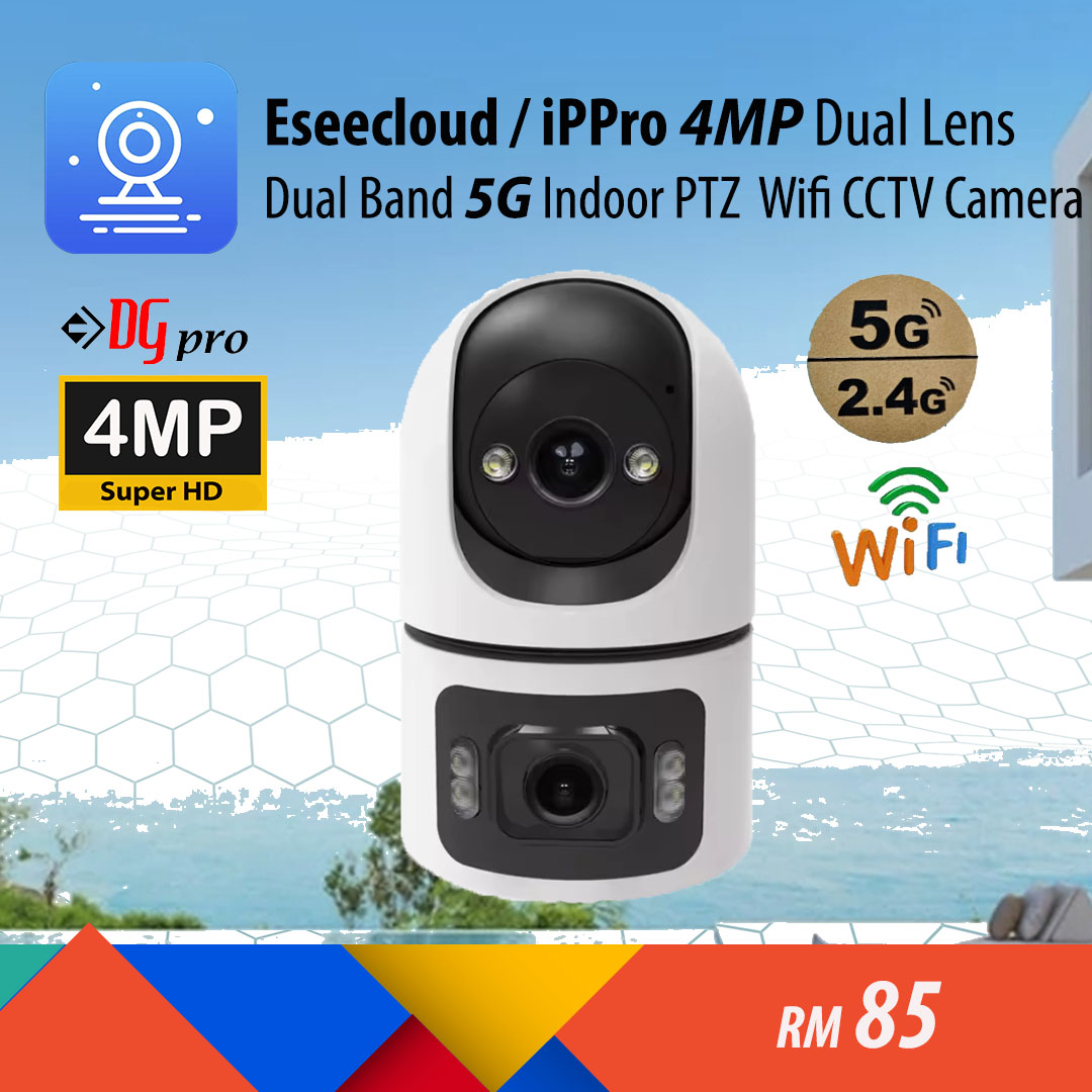 EseeCloud / iPPro 4MP 2.4G/5G Wifi Dual Band Dual Lens Double Screen ...