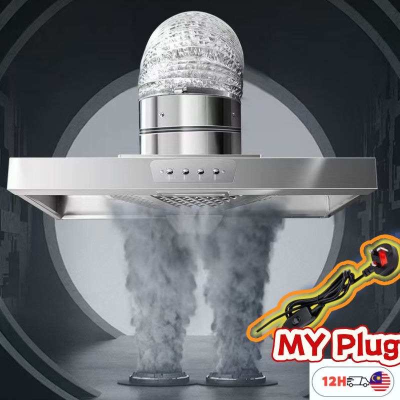 Wall mounted kitchen range hood Smoke collecting kitchen exhaust fan ...