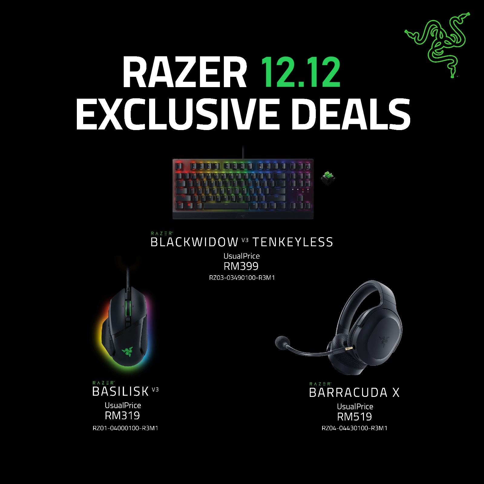 [Bundle] Razer BlackWidow V3 Tenkeyless + Razer Barracuda X (2022 ...