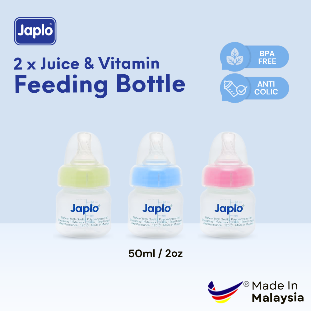 Japlo Juice And Vitamin Feeding Bottle - Twin Pack (50 ml) | Shopee ...