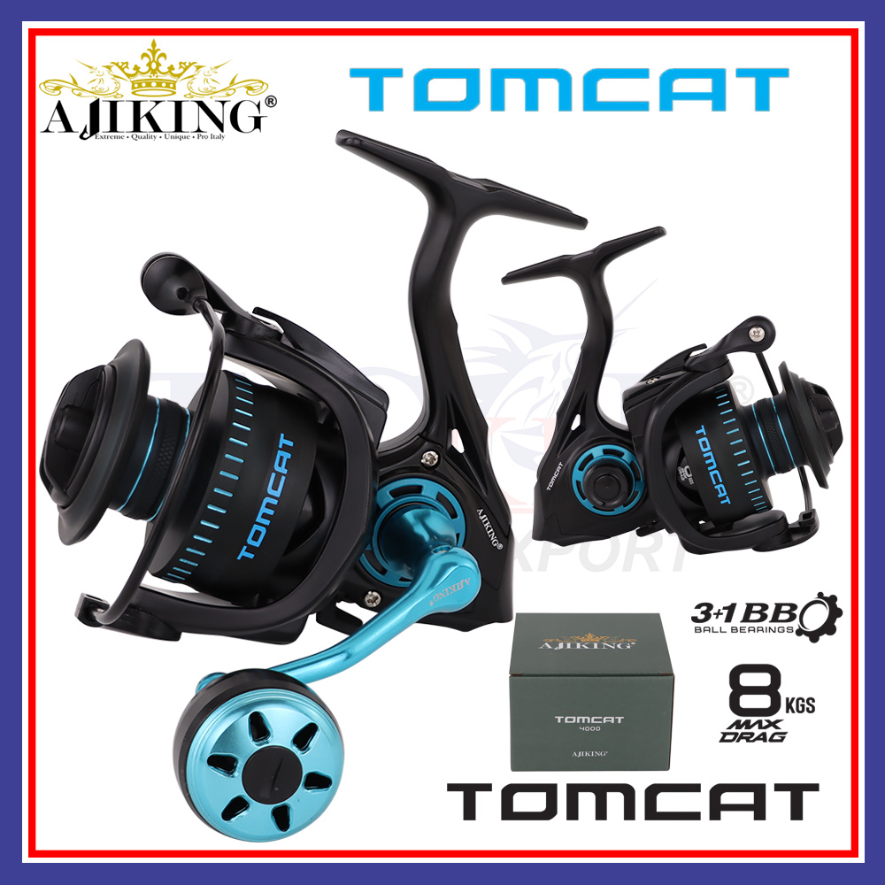 NEW Ajiking Tomcat Spinning Fishing Reel Mesin Pancing Sound Alert ...