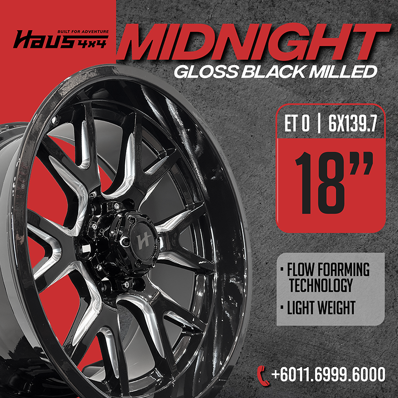 [1 PCS] Sport Rim18 Inch Midnight Ranger Triton Hilux Dmax 4x4 Sport ...