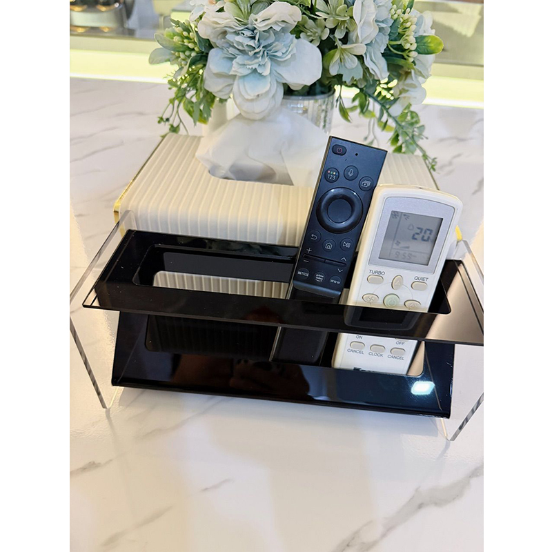 Acrylic TV Remote Control holder sofa table Organizer box remote holder ...