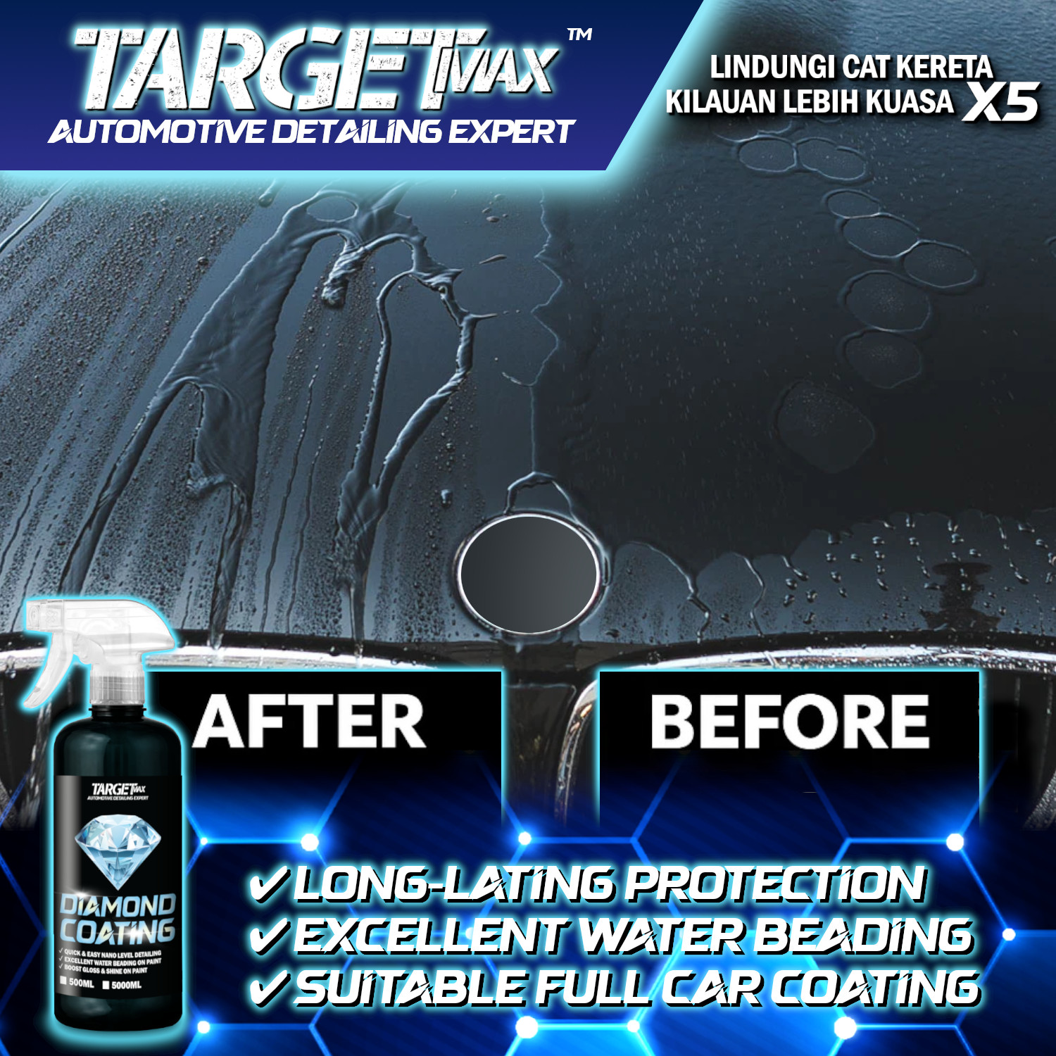 TARGET MAX Diamond Quick Coating Spray Full Car Coating Protection ...