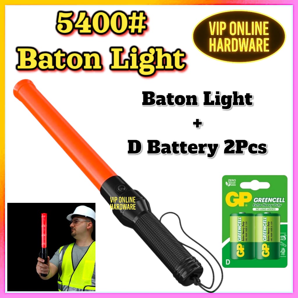 5400# BATON LIGHT LED Light Red Traffic Control Baton 2-Modes 21'' (L ...
