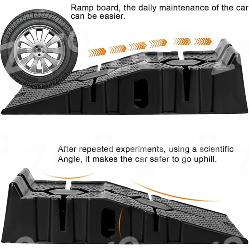 Car Ramps 5 Ton car ramps Heavy Duty Plastic Rubber Height Ramp Truck ...