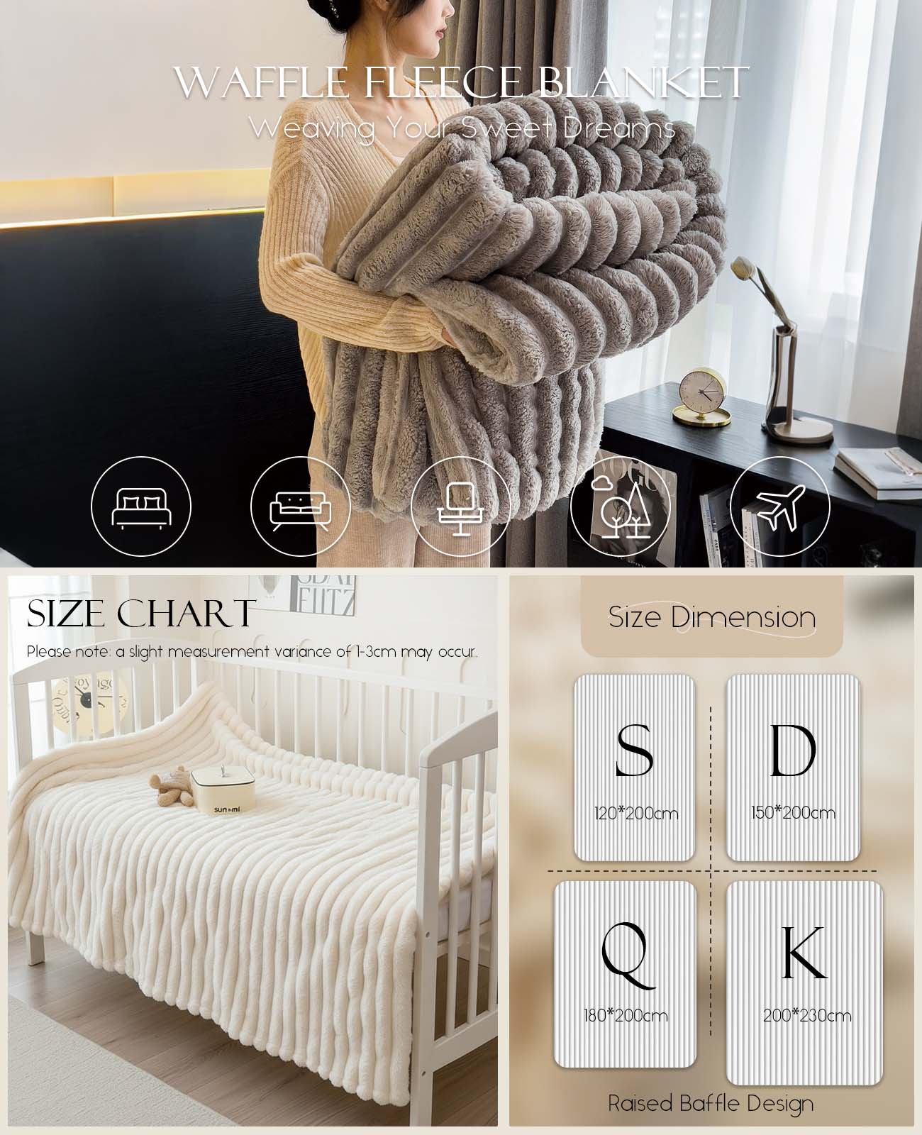 LUNAVA Selimut Blanket Single Rabbit Fluffy Blanket Napping Skin-Friend ...