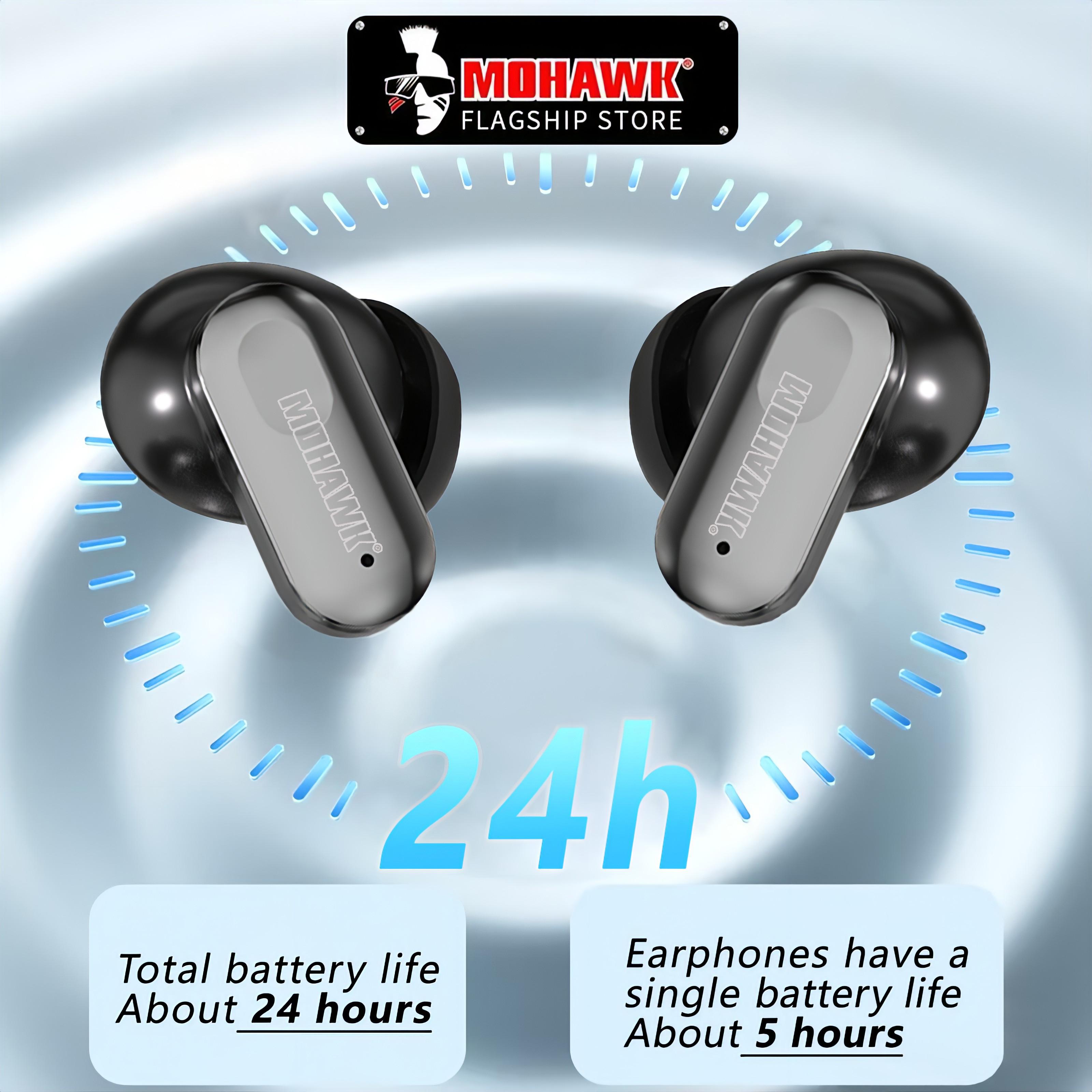 MOHAWK Penjelmaan Suara Stereoskopik 30 Jam Bateri Panjang Bluetooth 5. ...