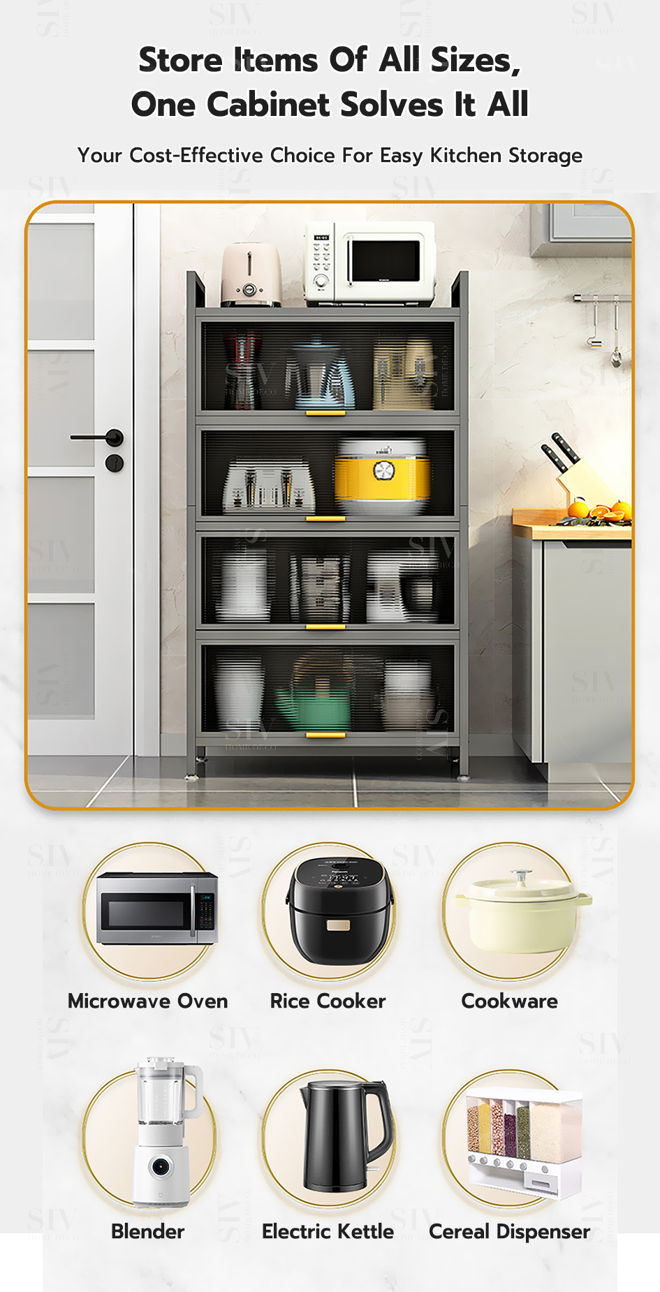 SIV(Sarawak) Rak Kabinet Dapur Kitchen Cabinet Rack Microwave Oven ...