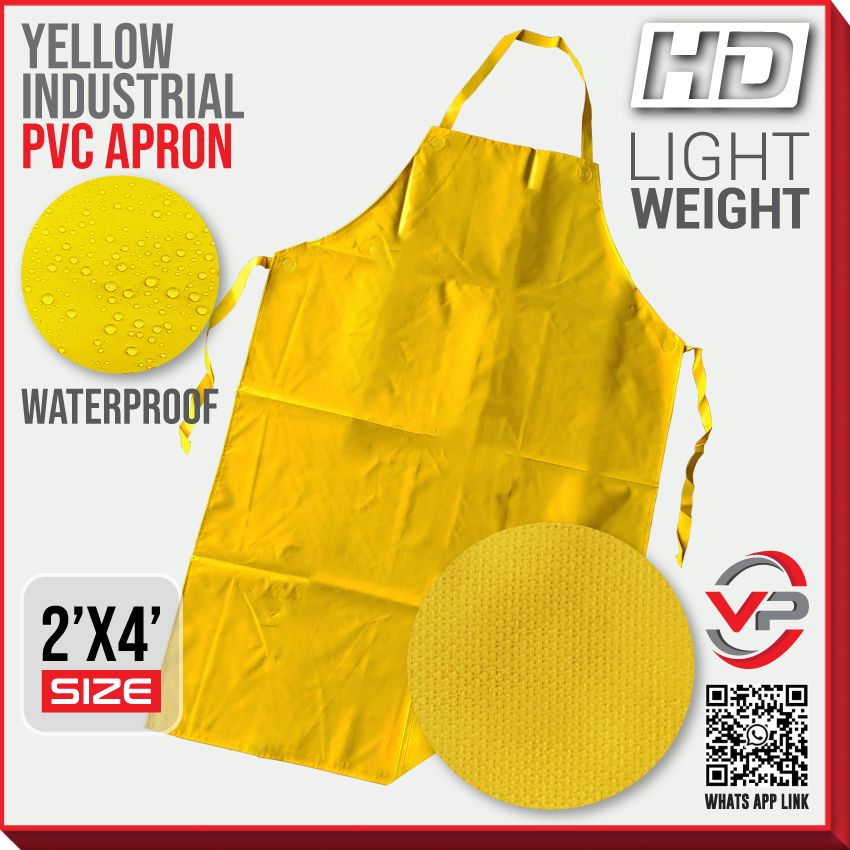 M-SAFE HEAVY DUTY PVC APRON / YELLOW SAFETY OIL PROOF APRON 2X4 ...