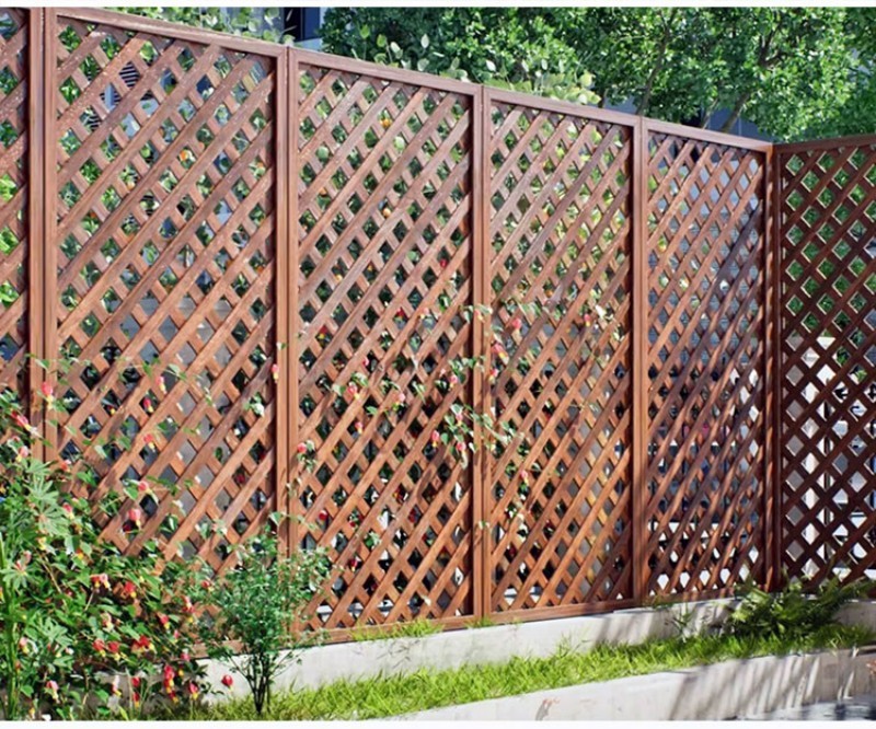 Wooden XNet Partition Pagar Kayu Wood Fencing Outdoor Quality Screen ...