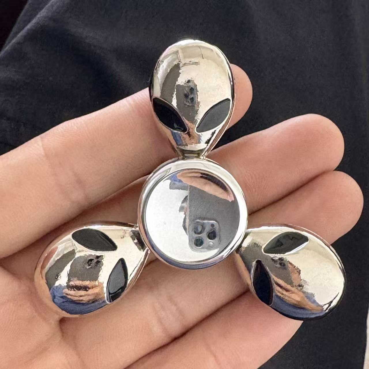 Hand Spinner Metal Premium Fidget Spinne Toy Kids Adult Long Spin ...