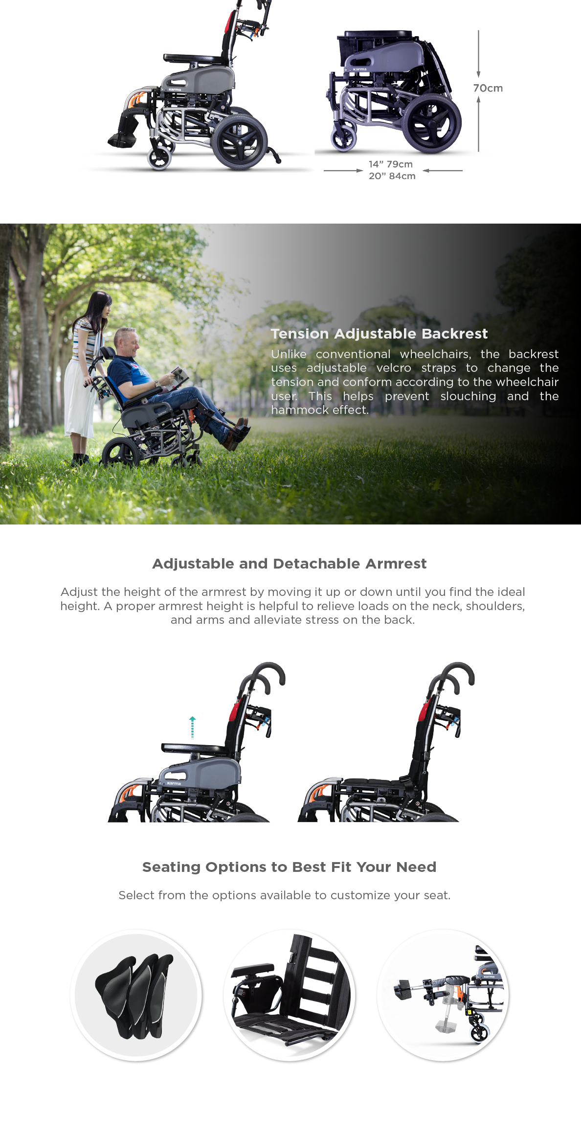 Karma VIP2 Positioning Tilt and Recline Aluminum Lightweight Wheelchair ...