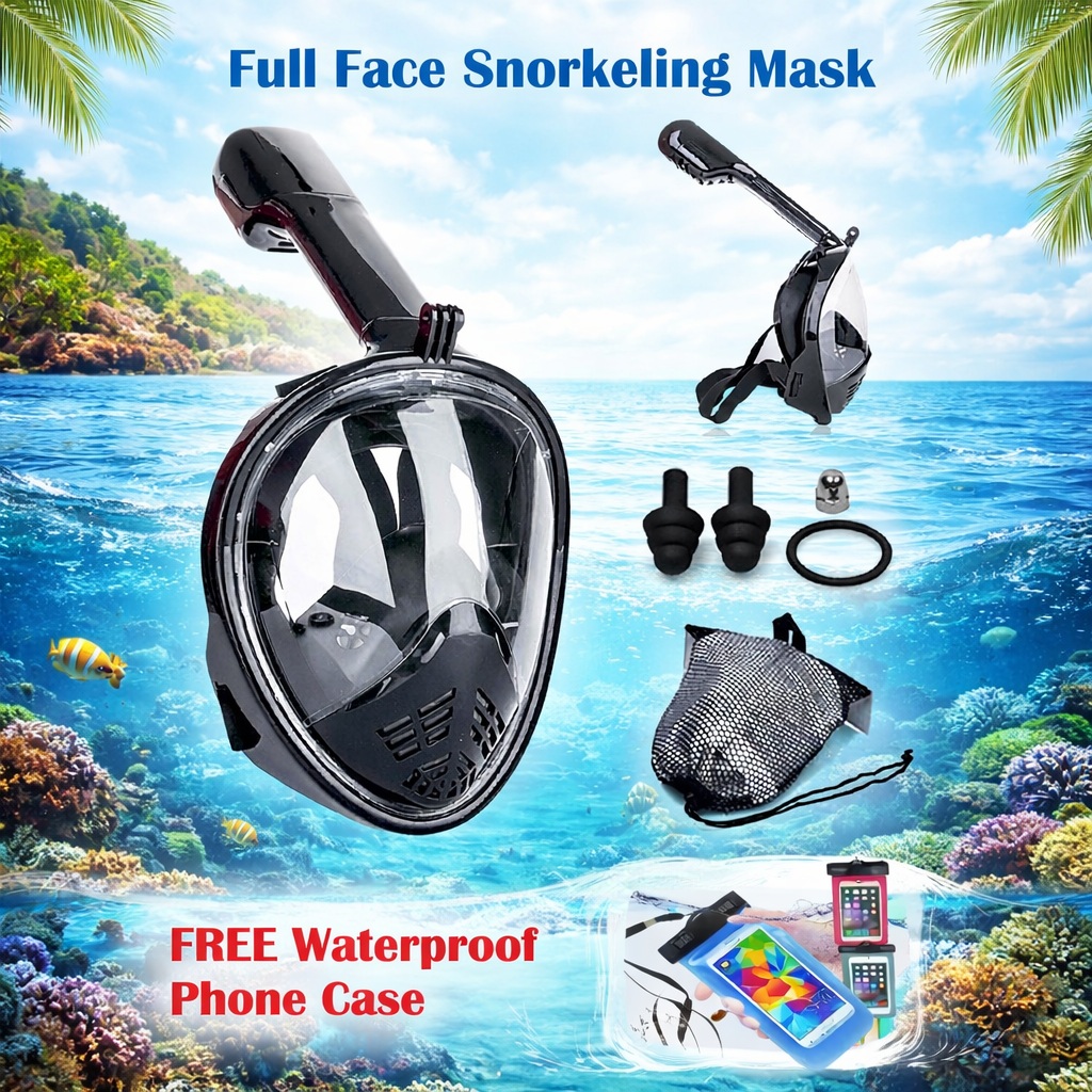 🔥FreeWaterBag🔥Snorkeling Mask Underwater Full Face Mask Snorkeling ...