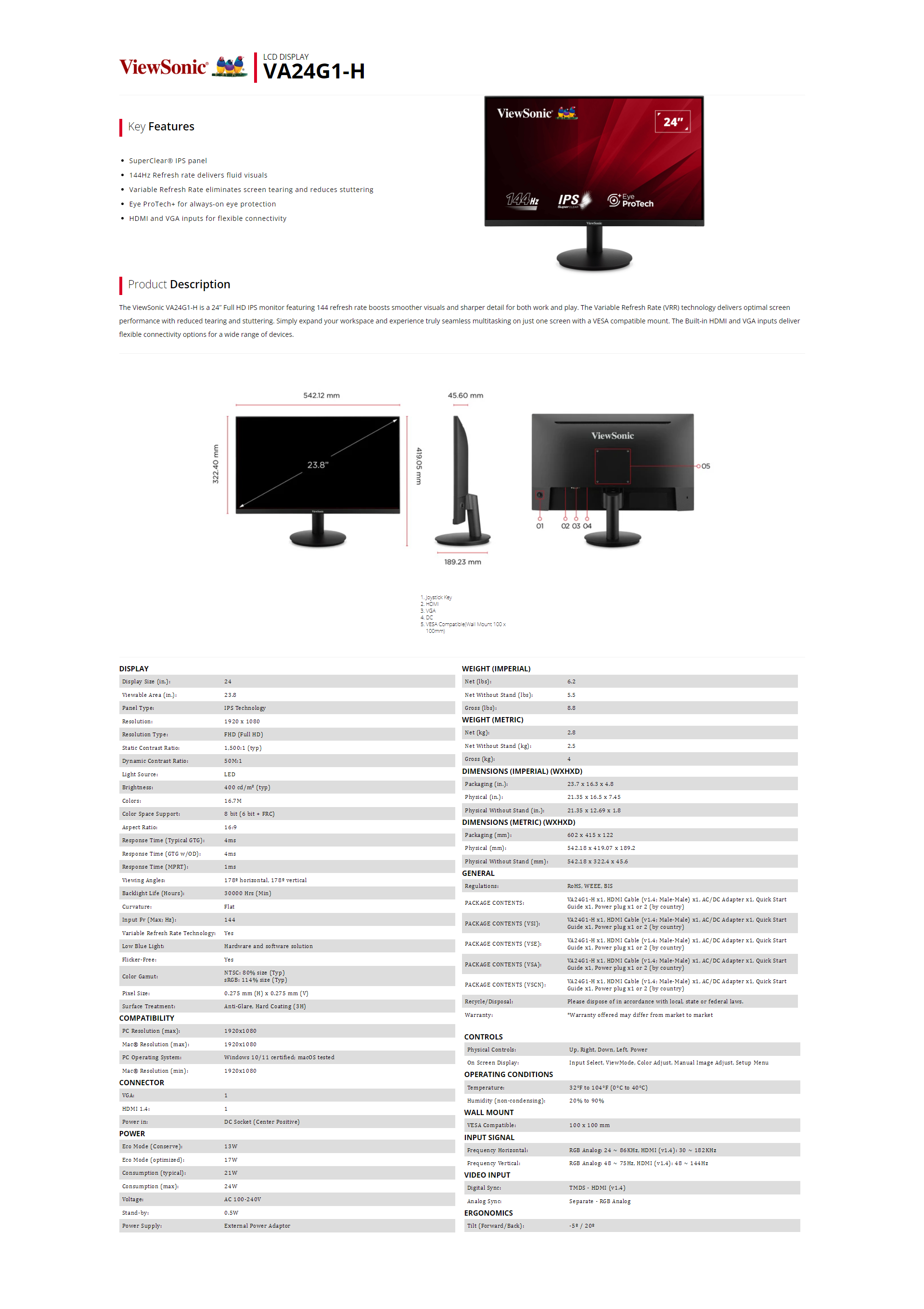 VIEWSONIC 24
