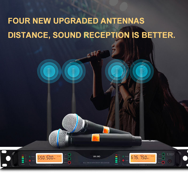 Wireless Microphone UHF 150M Receiving Distance Professional Requency ...