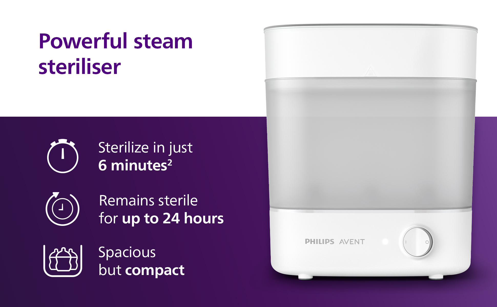 Philips Avent 3 in 1 Advance Baby Bottle Electric Steam Sterilizer ...