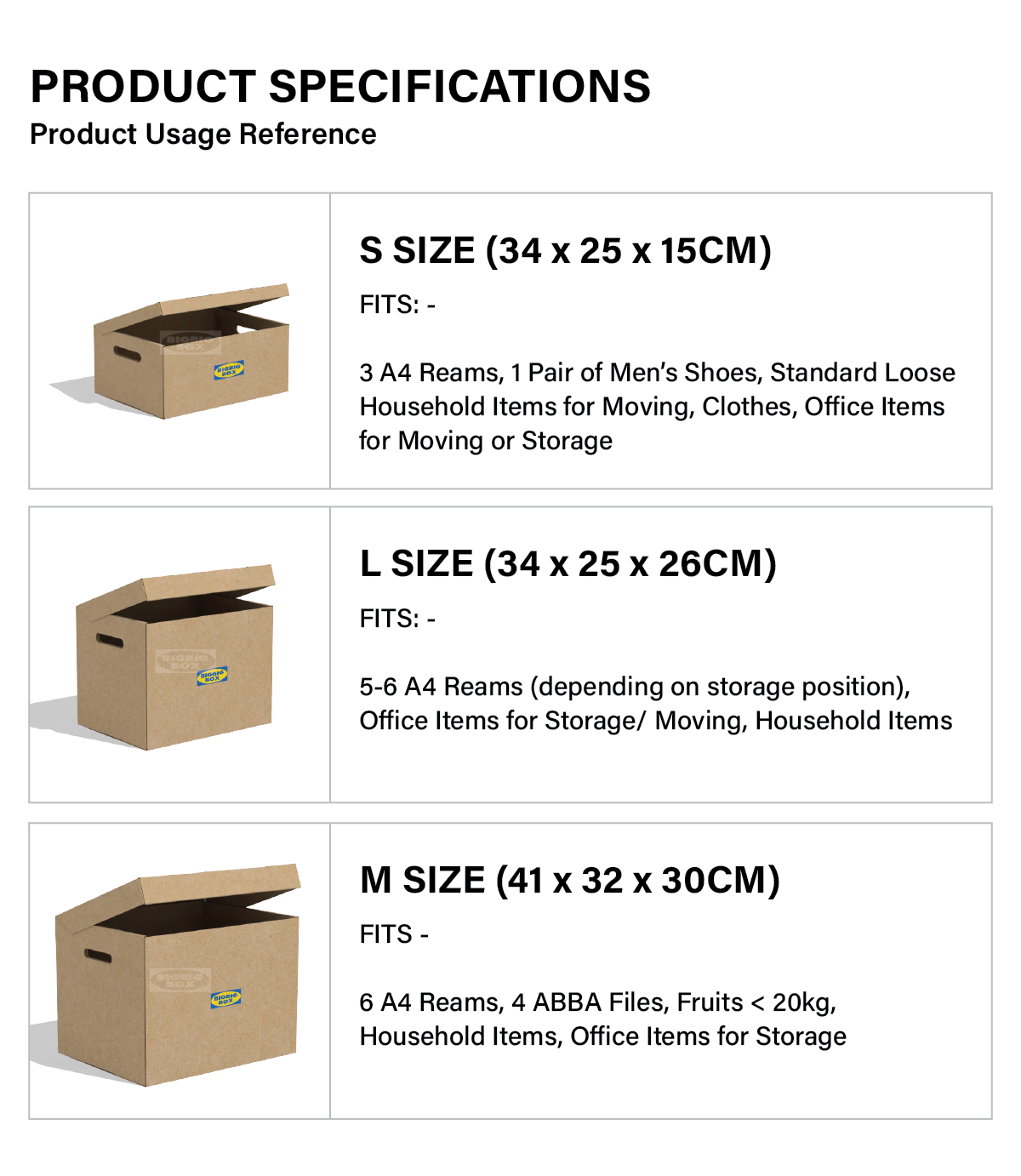 BigBigBox A4 File Folder Box | ABBA file Moving Box Storage Box Kotak ...
