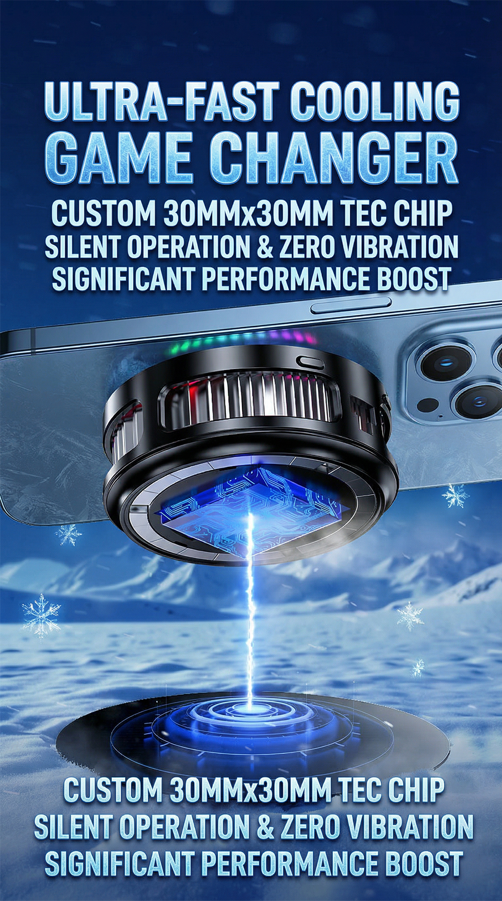 【COD】AI Phone Cooler Magnetic Gaming Ice Mobile Heat Sink Portable USB ...