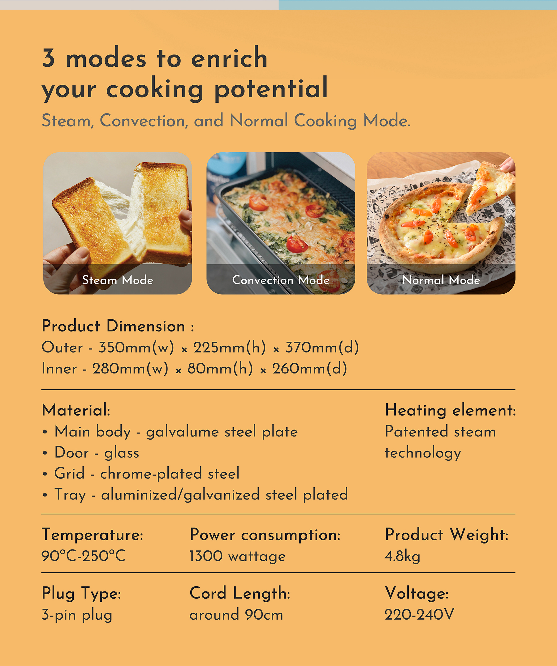 Bruno Steam & Bake Toaster - Greige (Mesin Pembakar Roti - Stim & Bakar ...