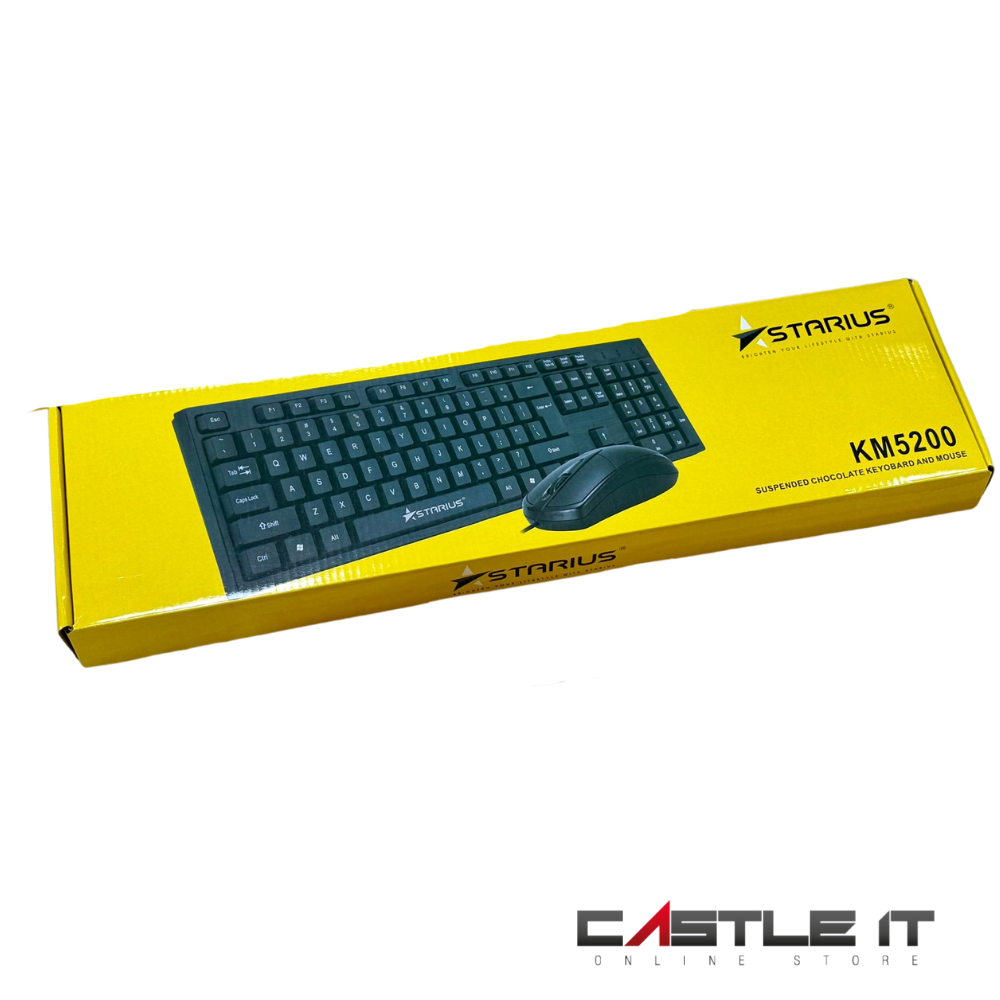 Starius KM5200 Keyboard Mouse Combo Silent USB Wired 1000 DPI ...