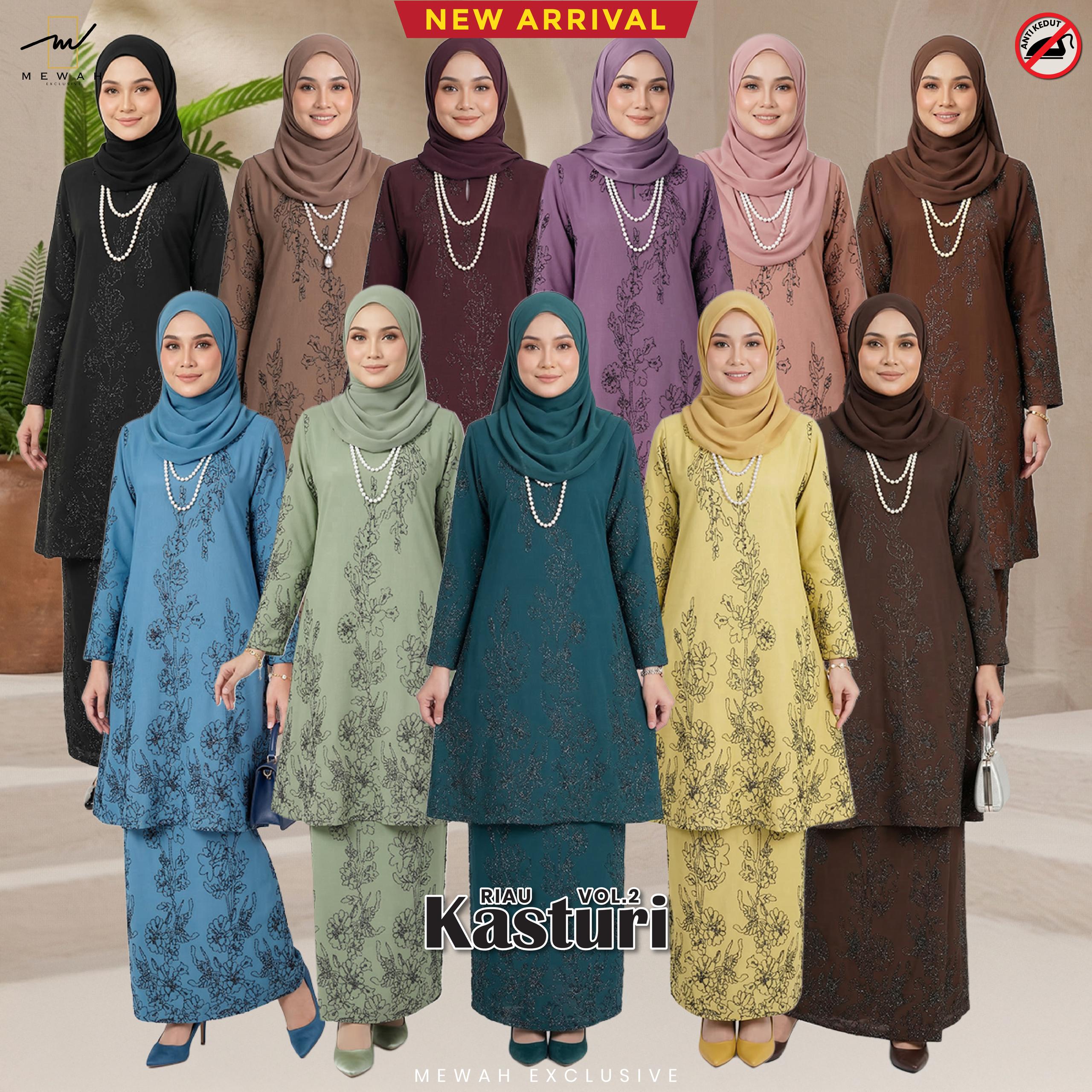 Kurung Riau KASTURI VOL 2 By Mewah Exclusive - [Set Baju & Kain] Riau ...