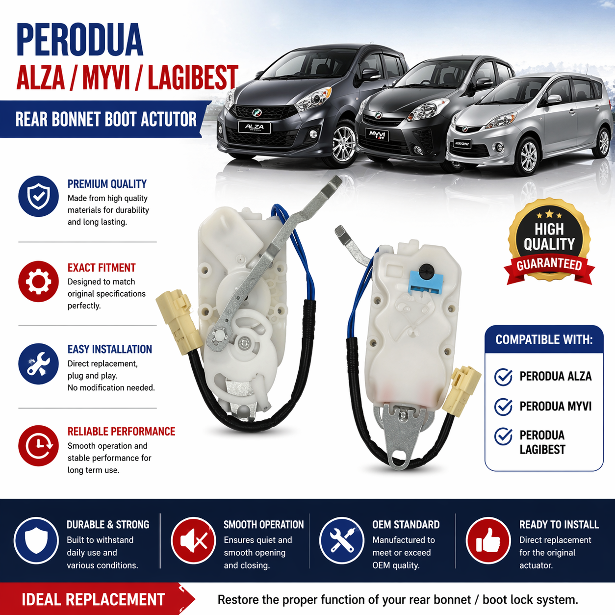Perodua Myvi Lagi Best Old Model Alza 2005 2009 2011 Rear Bonnet Boot ...
