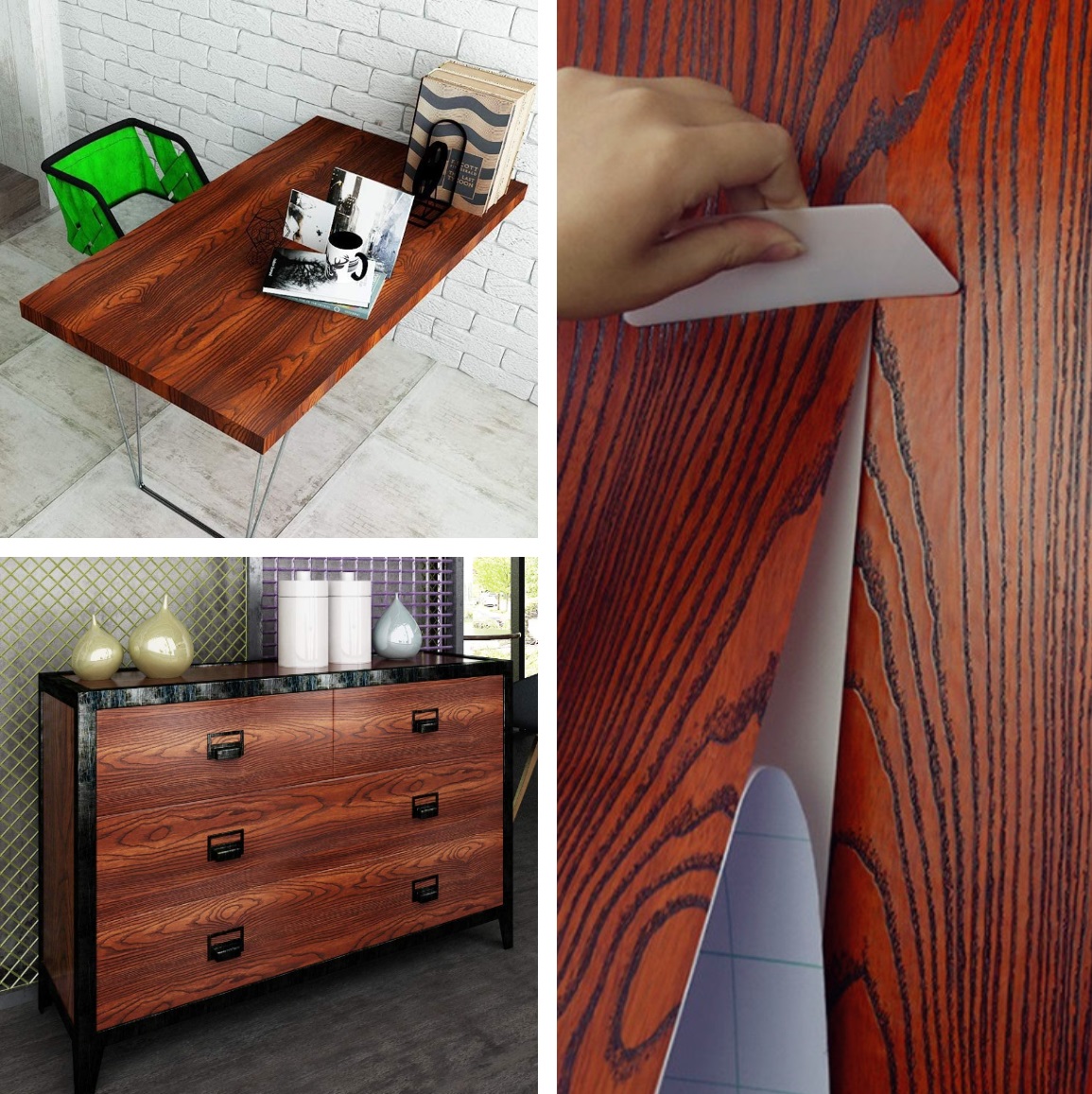 [Extra Thick] Table Top Countertop Sticker Kitchen Cabinet PVC Self ...