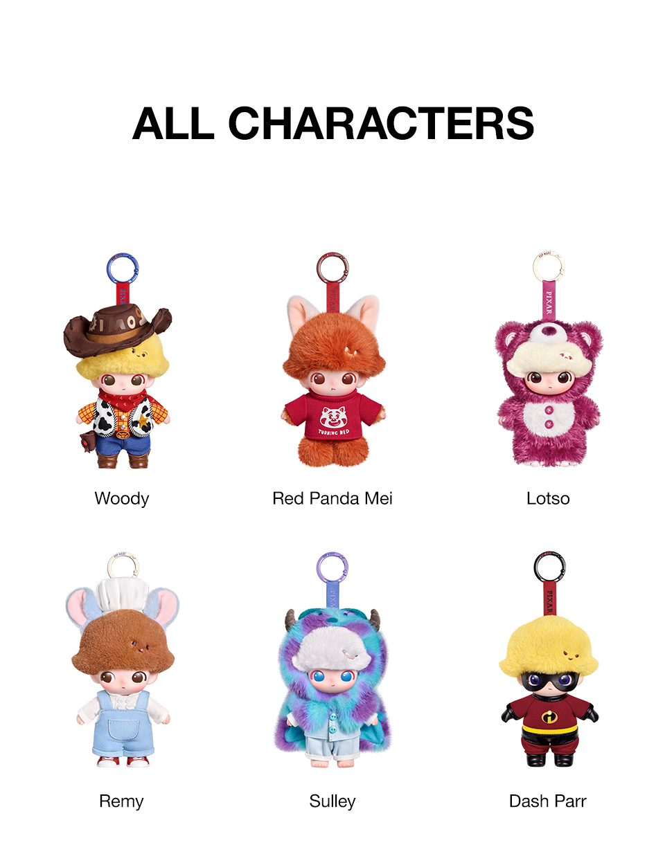 POP MART DIMOO WORLD × PIXAR Series - Vinyl Plush Pendant Blind Box ...
