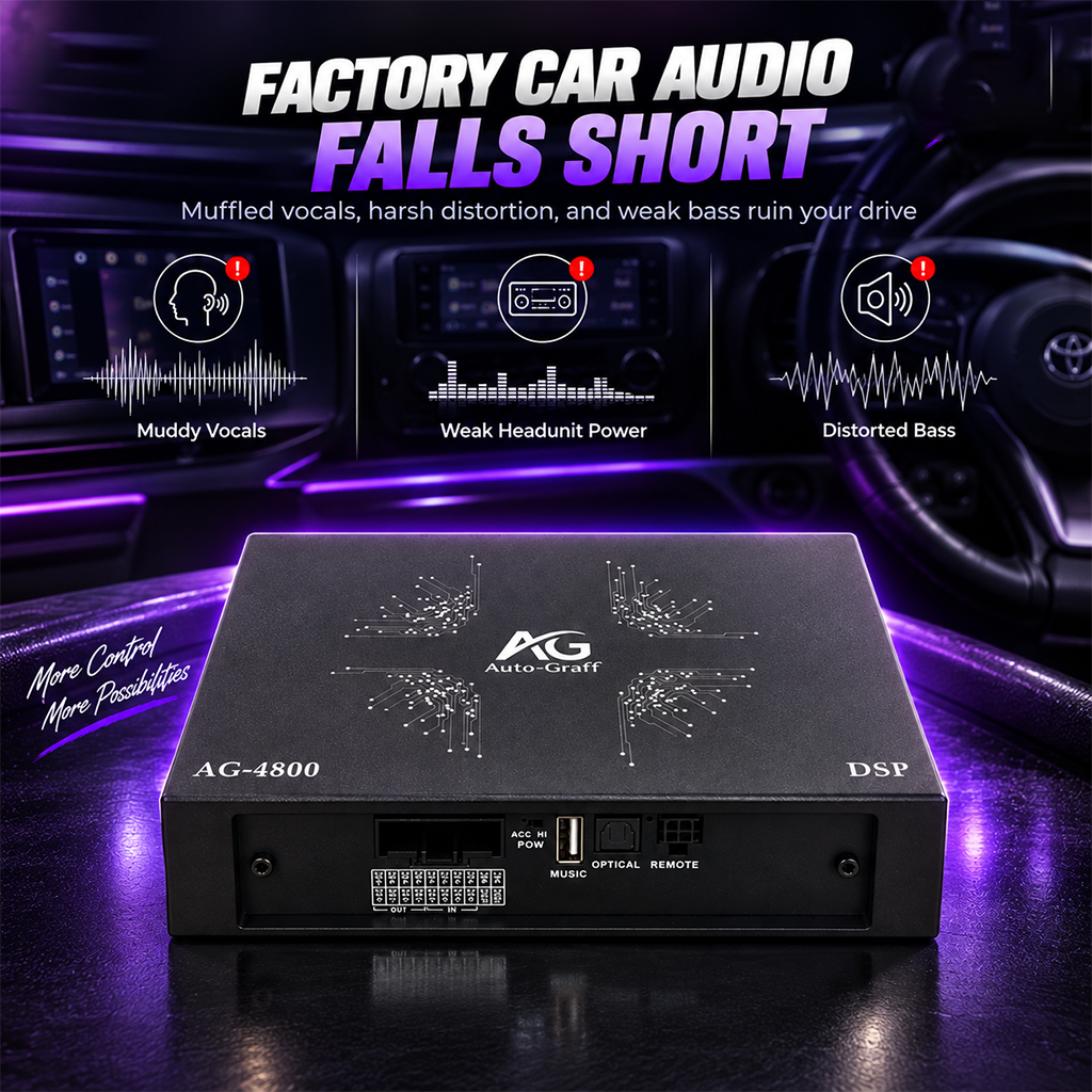 AG Auto-Graff AG-4800 Car Audio DSP Amplifier 4 Input 8 Output 4×51W 31 ...