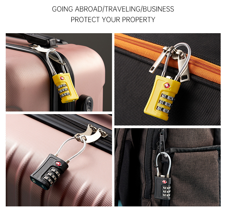 Luggage Lock TSA Approved Lock Kunci Bagasi TSA 3-Digit Password ...