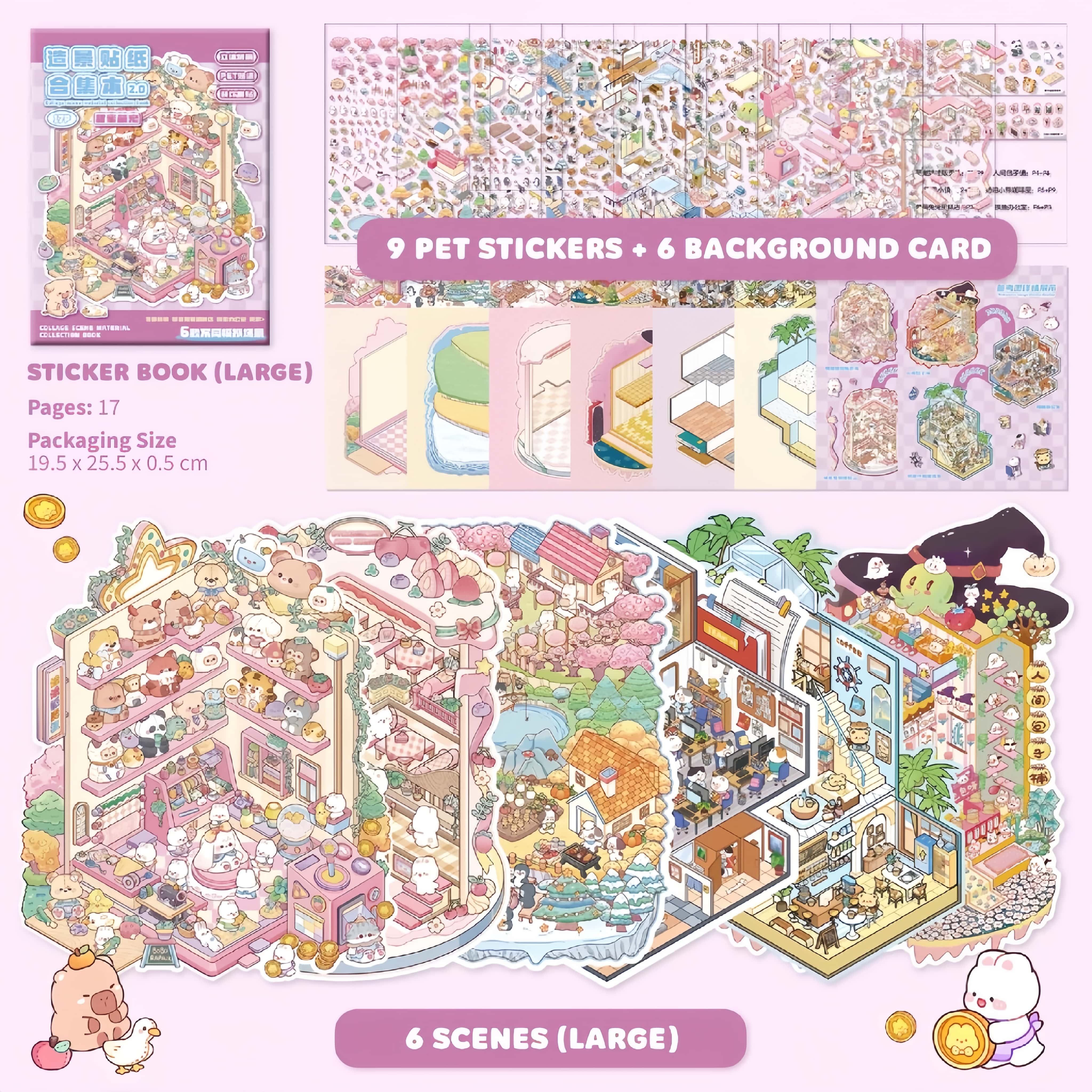 Tirado Miniature Scene Collection Series Small PET Sticker Paper ...