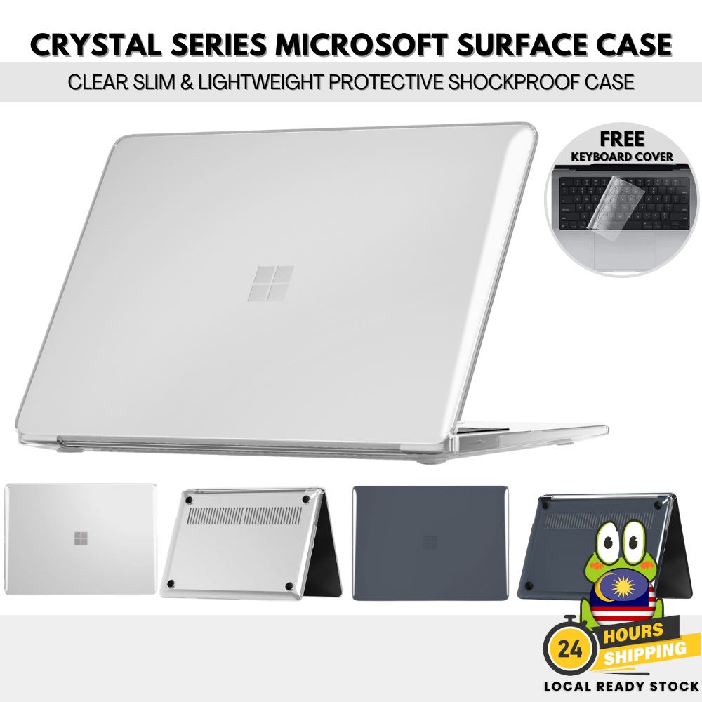 CRYSTAL CLEAR PC Case Microsoft Surface Laptop 7 Go 5 4 3 2 1 12.4 13.8 ...