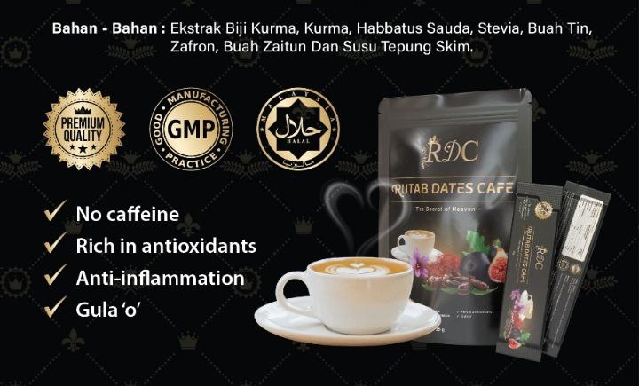 Rutab Dates Cafe (Kopi Biji Kurma Tanpa Kaffein) | Shopee Malaysia