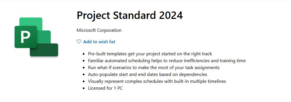 Microsoft Project Standard 2024 ESD, EP2-07057, ALL LNG | Shopee Malaysia